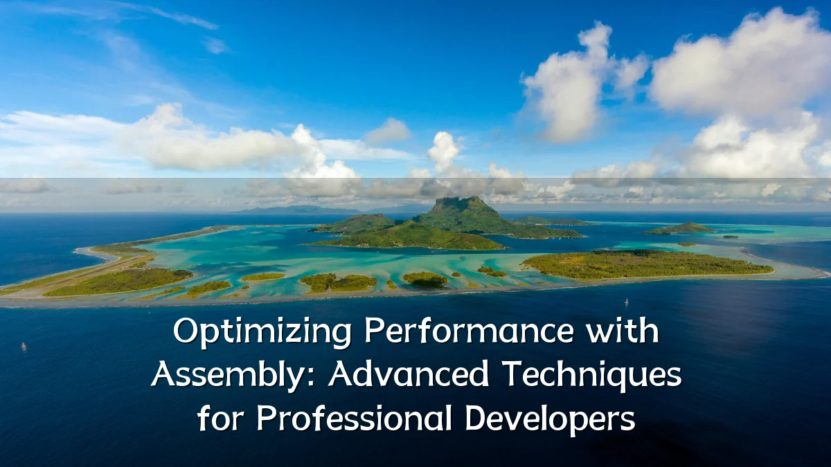 Optimizing Performance with Assembly: Advanced Techniques for Professional Developers