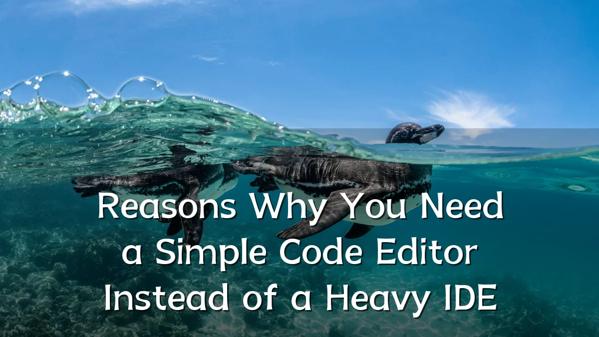 Reasons Why You Need a Simple Code Editor Instead of a Heavy IDE