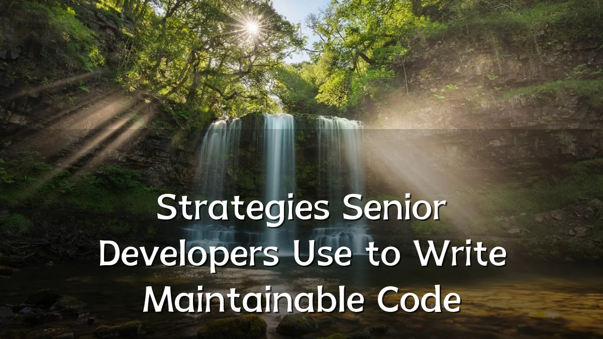 Strategies Senior Developers Use to Write Maintainable Code