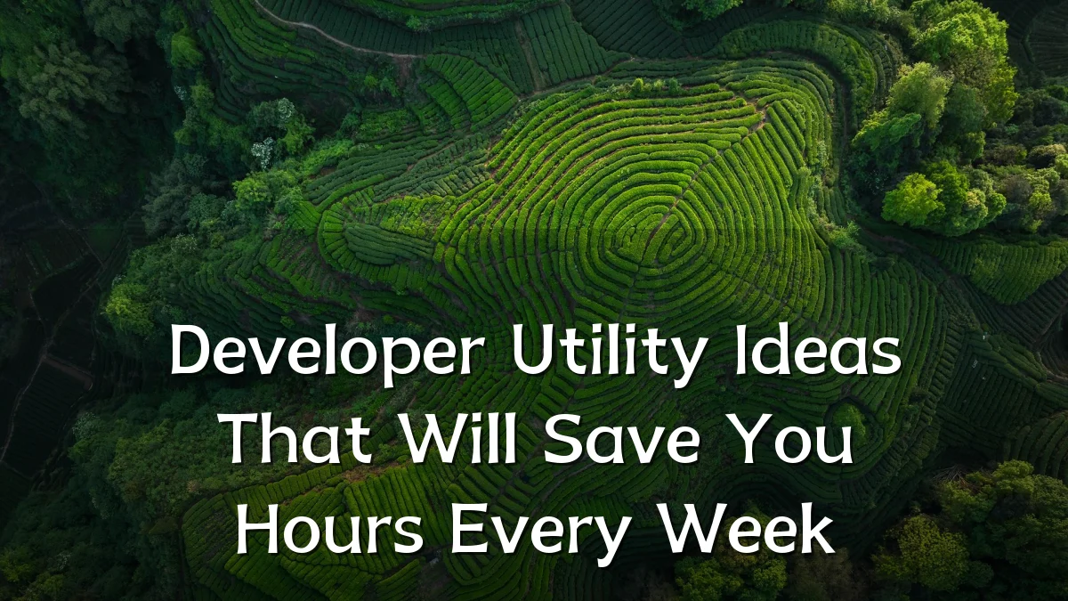Developer Utility Ideas That Will Save You Hours Every Week