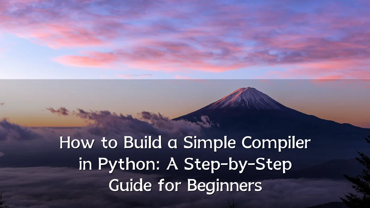 How to Build a Simple Compiler in Python: A Step-by-Step Guide for Beginners