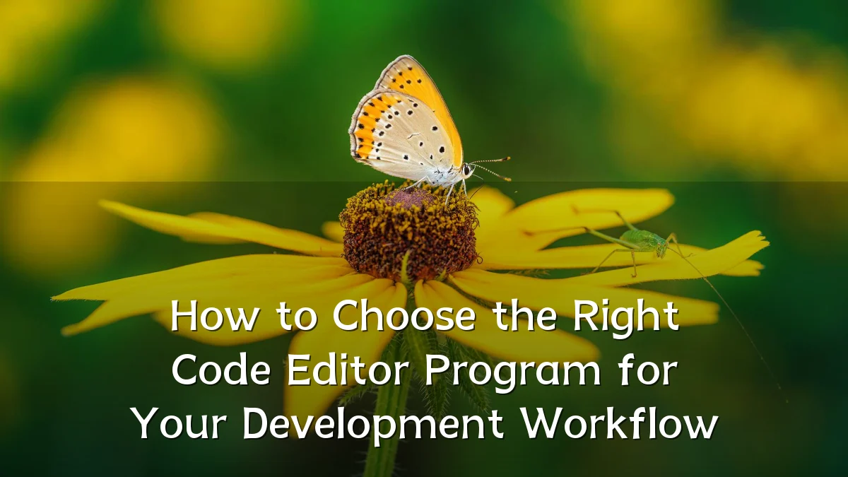 How to Choose the Right Code Editor Program for Your Development Workflow